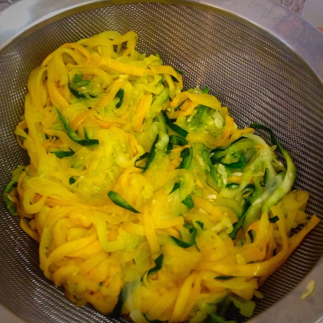 Draining my zoodles
